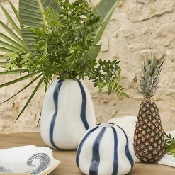 Vase Allen blanc verre 23x22x29cm