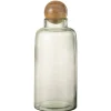 Vase avec boule en verre transparent 16x16x37 cm