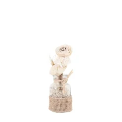 Vase avec fleurs séchées style bohème 25cm