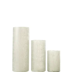 Vase avec mosaïques en verre gris 13x13x20 cm