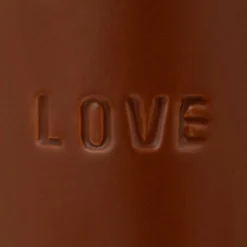 Vase Avi en céramique H20cm marron caramel - Atmosphera