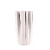Vase blanc en céramique plissé 3D 28cm