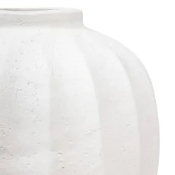 Vase boule Amia céramique blanc H28cm - Atmosphera
