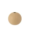 Vase boule en céramique beige D18cm