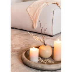 Vase boule en céramique beige D18cm
