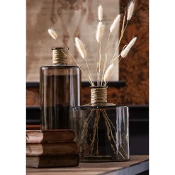 Vase bouteille en verre marron 15x15x40.5 cm