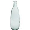 Vase bouteille en verre transparent 25x25x75 cm