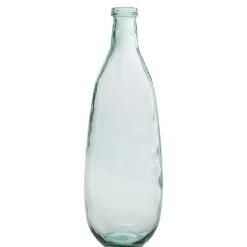 Vase bouteille en verre transparent 25x25x75 cm