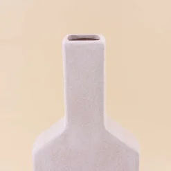 Vase bouteille géométrique en grès 48cm