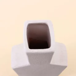 Vase bouteille géométrique en grès 48cm