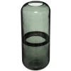Vase bouteille Line - verre fumé H25 cm - Atmosphera