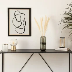 Vase bouteille Line - verre fumé H25 cm - Atmosphera