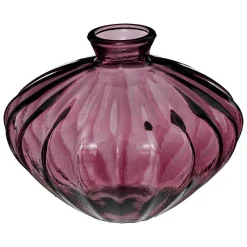 Vase "Candy" - verre recyclé - rose - H14 cm - Atmosphera
