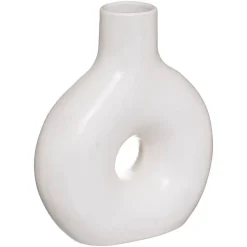 Vase Circle - céramique 17x21 cm - Noir- Atmosphera