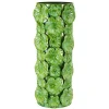 Vase coquillage en métal vert 18x17.5x46