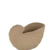Vase coquillage en porcelaine texture beige forme originale