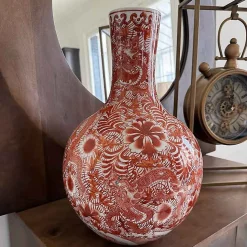 Vase céramique corail Dragon 53x38cm