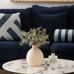 Vase céramique Rily beige H18cm - Atmosphera