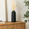 Vase céramique Rily noir mat H.30cm Atmosphera