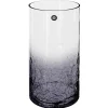 Vase cylindre - verre craquelé - H30 cm - Gris- Atmosphera