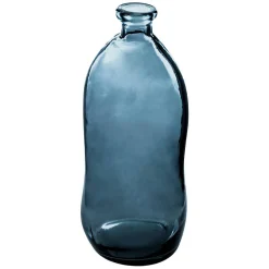 Vase Dame Jeanne - verre recyclé - bleu orage H73 cm - Atmosphera