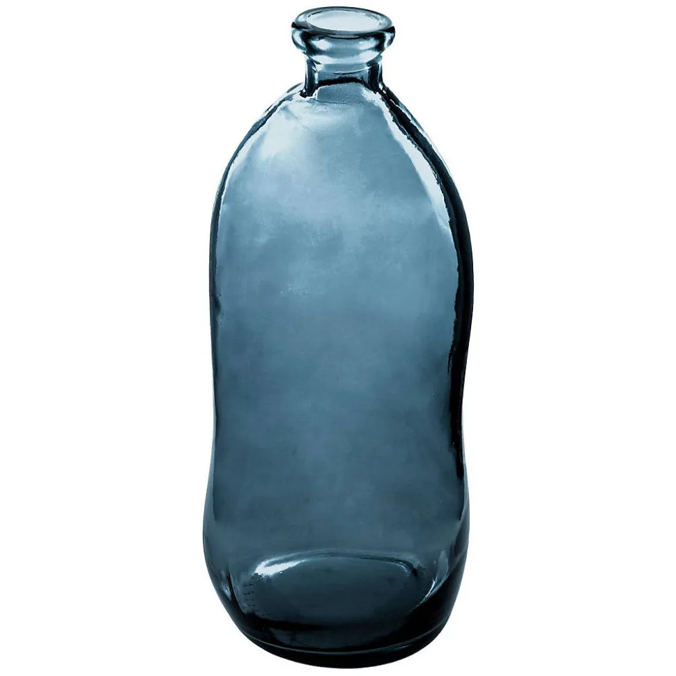 Vase Dame Jeanne - verre recyclé - bleu orage H73 cm - Atmosphera