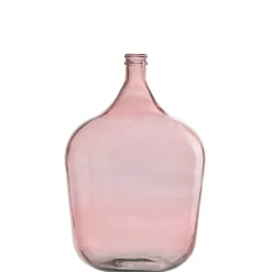 Vase dame jeanne en verre rose 37x37x55 cm