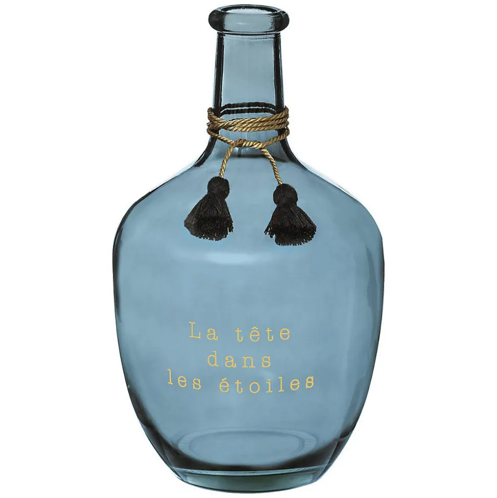 Vase Dame Jeanne Gypsy - verre - H31 cm - Noir- Atmosphera