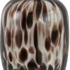 Vase décoratif en verre coloris gris tacheté blanc ⌀.11,5 x H.18,5 cm