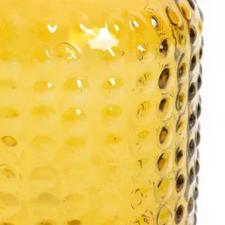 Vase décoratif en verre recyclé Point jaune 2,25L l.12 x H.20 x Ø12 cm