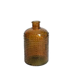 Vase décoratif en verre recyclé Nuxia bleu 5L - l.18 x H.31 x Ø18 cm