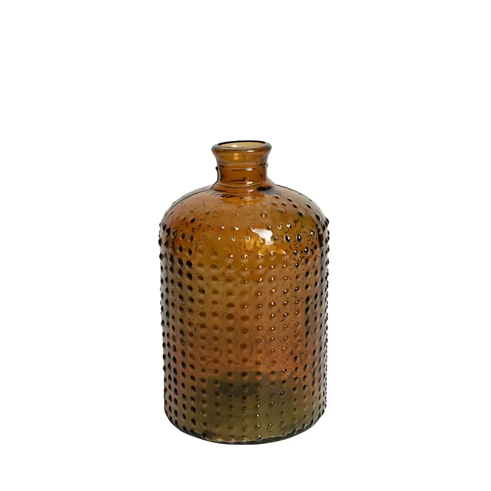 Vase décoratif en verre recyclé Nuxia bleu 5L - l.18 x H.31 x Ø18 cm