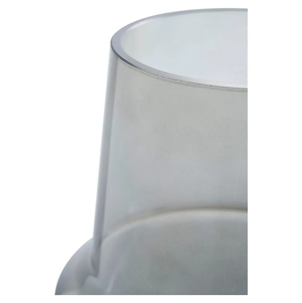 Vase Décoratif Marbella, Gris, Verre, 15x15x19 cm, Seven Design