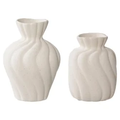 Vase Décoratif Varese, Blanc, Céramique, 11x10,5x15 cm, Seven Design