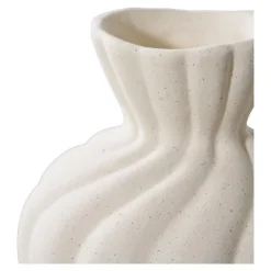 Vase Décoratif Varese, Blanc, Céramique, 11x10,5x15 cm, Seven Design