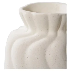 Vase Décoratif Varese, Blanc, Céramique, 11x10,5x15 cm, Seven Design