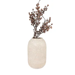 Vase en céramique beige élégant - Dimensions Diam.16x25,5 cm