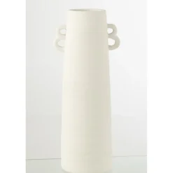Vase en céramique blanc 22x18x55 cm