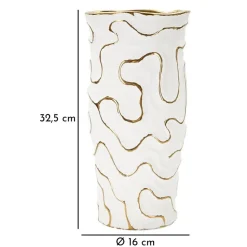Vase en céramique blanche 16x32.5 cm