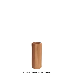Vase en céramique terracotta H.20,2 x Ø8,2 cm, JBY Creation