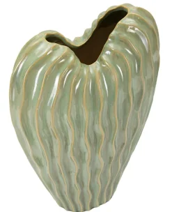 Vase en céramique verte cm 27x14x46,5