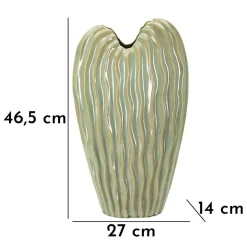 Vase en céramique verte cm 27x14x46,5