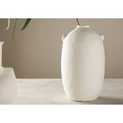 Vase en grès Madi Blanc cassé - Type: Vase & soliflore