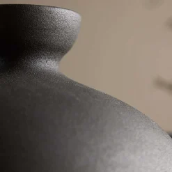 Vase en grès Rellis 6x24 cm - Noir