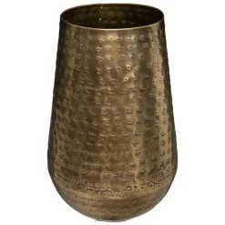 Vase en métal Oasis l.15 x H.23 cm doré brillant Atmosphera