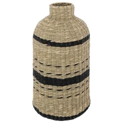 Vase en paille & métal H40cm - Atmosphera