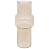 Vase en verre cylindrique Ella rose clair H.30cm Atmosphera