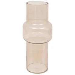 Vase en verre cylindrique Ella rose clair H.30cm Atmosphera