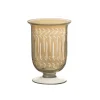 Vase en verre gris 11.5x11.5x16 cm