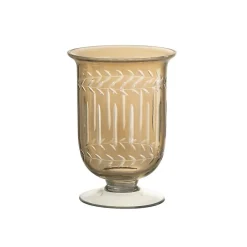 Vase en verre gris 11.5x11.5x16 cm